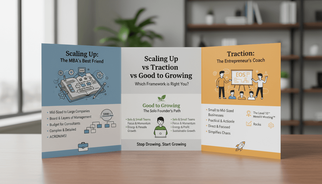 Scaling Up vs. Traction vs. Good to Growing: Which Framework Is Right for You?